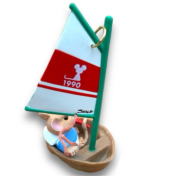 Ornament 1990 Hallmark Mouseboat Keepsake Christmas Ornament - Picture 3 of 5